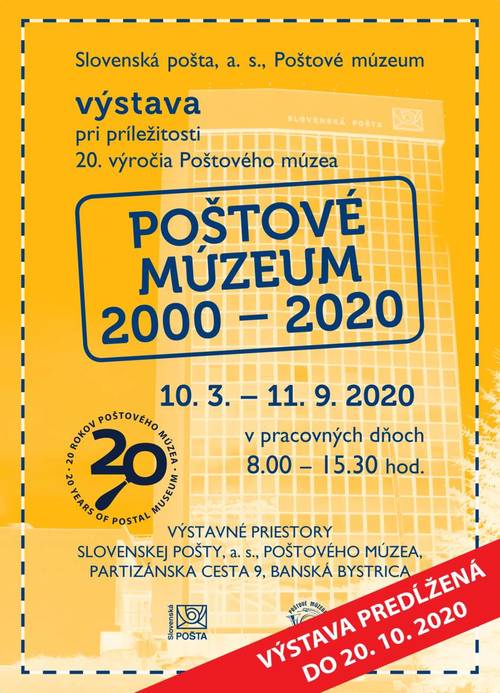 Plagát Výstava Poštové múzeum 2000 - 2020