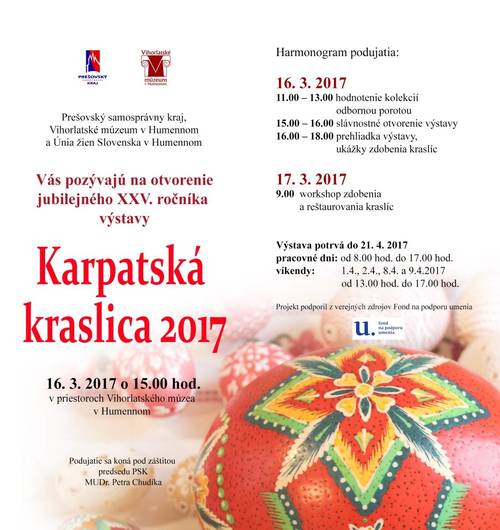 Plagát XXV. Karpatská kraslica 2017