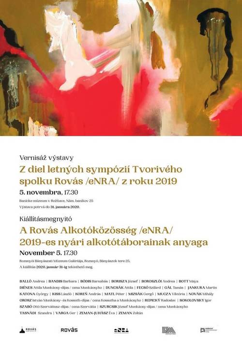 Plagát Z diel letných sympózií Tvorivého spolku ROVÁS (eNRA) z roku 2019